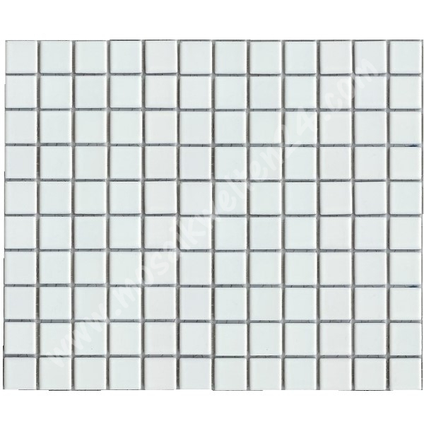 1 Karton / 1qm Keramikmosaik weiß matt