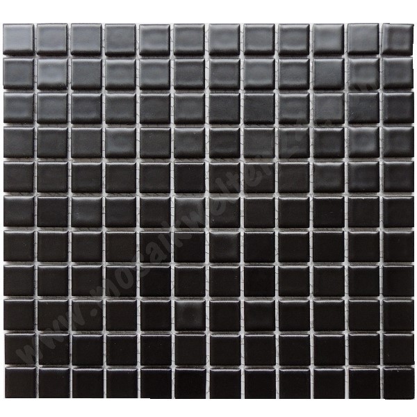 1 Karton  / 1qm Keramikmosaik schwarz matt