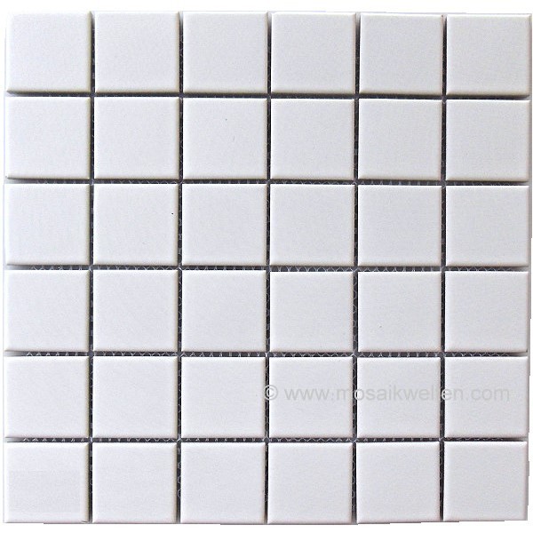 1 Karton / 10 Matten Keramikmosaik Ceram weiß matt