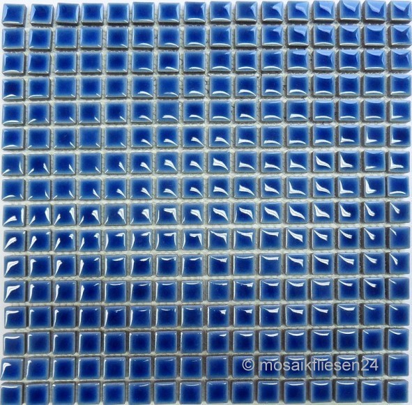 1 Karton/0,93 qm Keramikmosaik dunkelblau