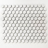 1 Karton/ 12 Matten Keramikmosaik Hexagon 23 weiss matt