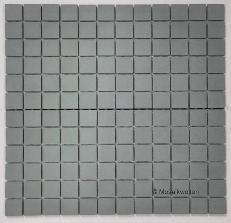 1 Karton / 1 qm Feinsteinmosaik R10 graublau matt L