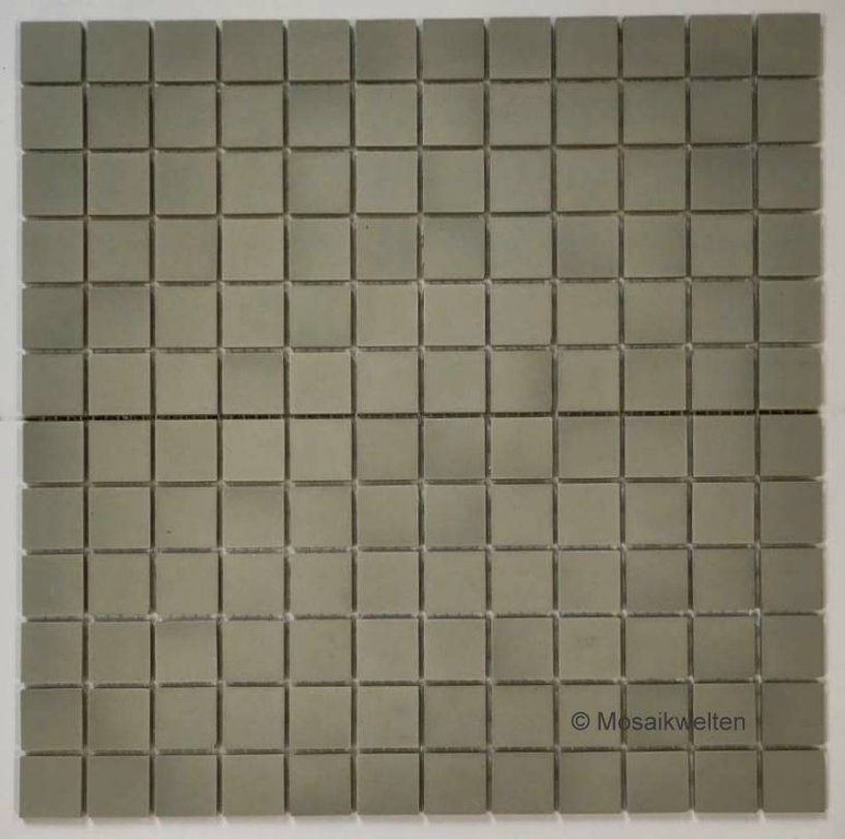 1 Karton/ 1 qm Feinsteinmosaik R10 graugrün matt L